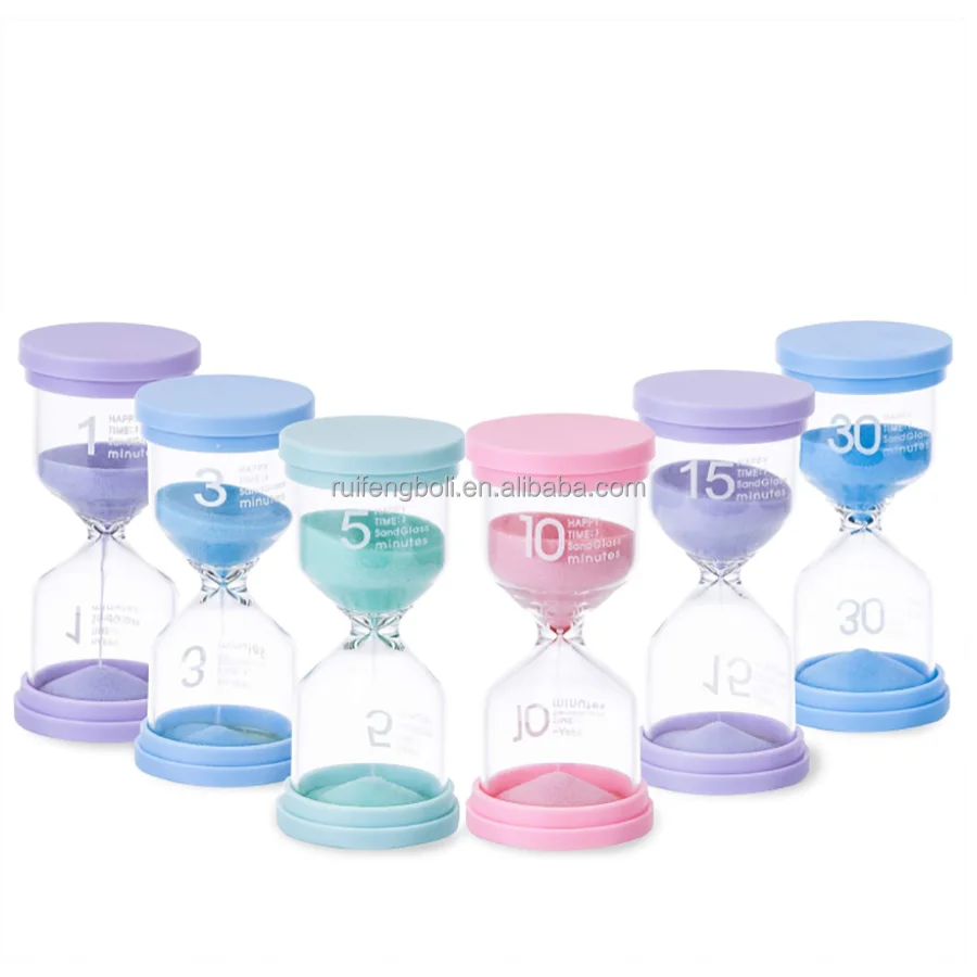 Factory price Hot Sale Colorful Decorative Customize Time Memory 1 To 30 Minutes Glass Sand Timer Hourglass For Souvenir