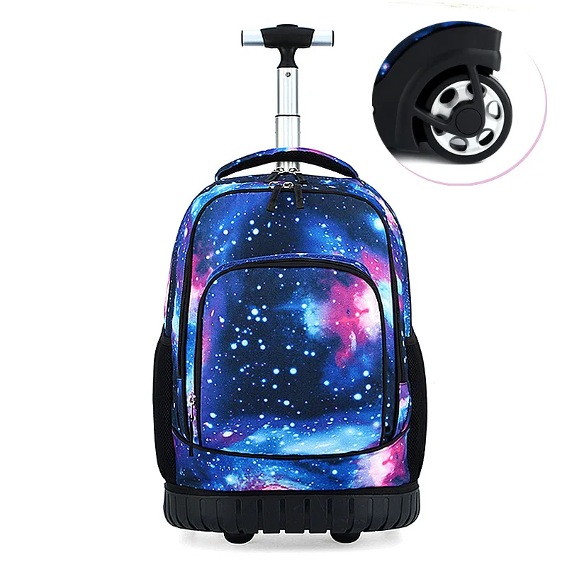 2022 Trolley Case High-capacity Waterproof School Kids Travel Trolley Bag Roller Wheeled Backpack Trolley School Bags For Kids