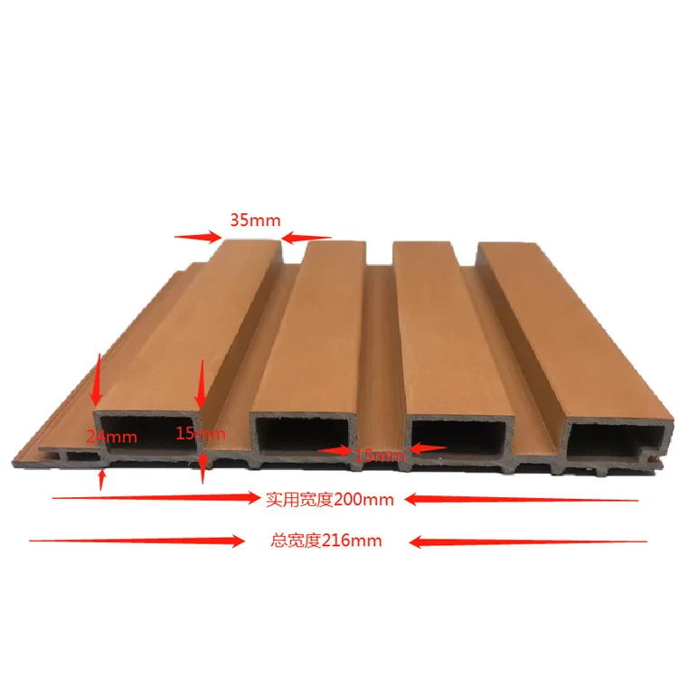Outside Co-extrusion WPC Wall Board Building Exterior Decoration Wood Plastic Composite Cladding Panel