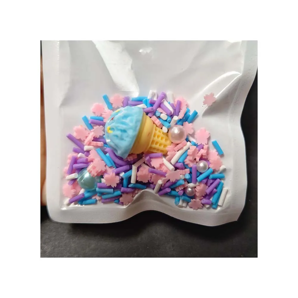 Fashion Icecream Cone Resin Cabochons Cherry Blossom Clay Slices for Phone Case Decoration Jewelry Making Accessory