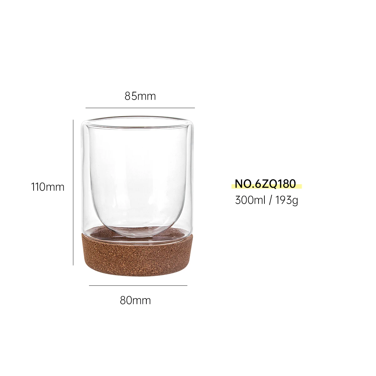 JINGHUANG Direct Manufacturer double tumbler glass with lid double wall cup milk cup insulated glass coffee cup transparent LOGO