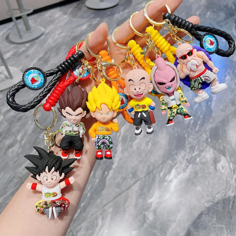 High Quality Dragons Balls Keychain Goku Keychain Keyring Dragons Balls Z Anime Keychain for Promotion Gift