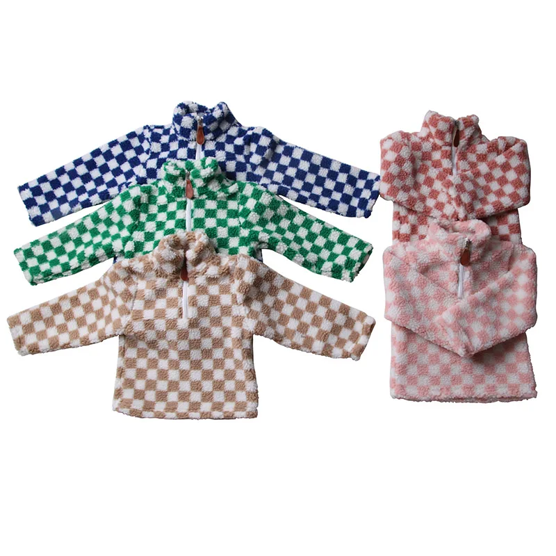 Hot Sale Granular Cashmere Autumn Winter Loop Lamb Flannelette Sherpa Fleece Fabric Sweater Kids Top Clothing