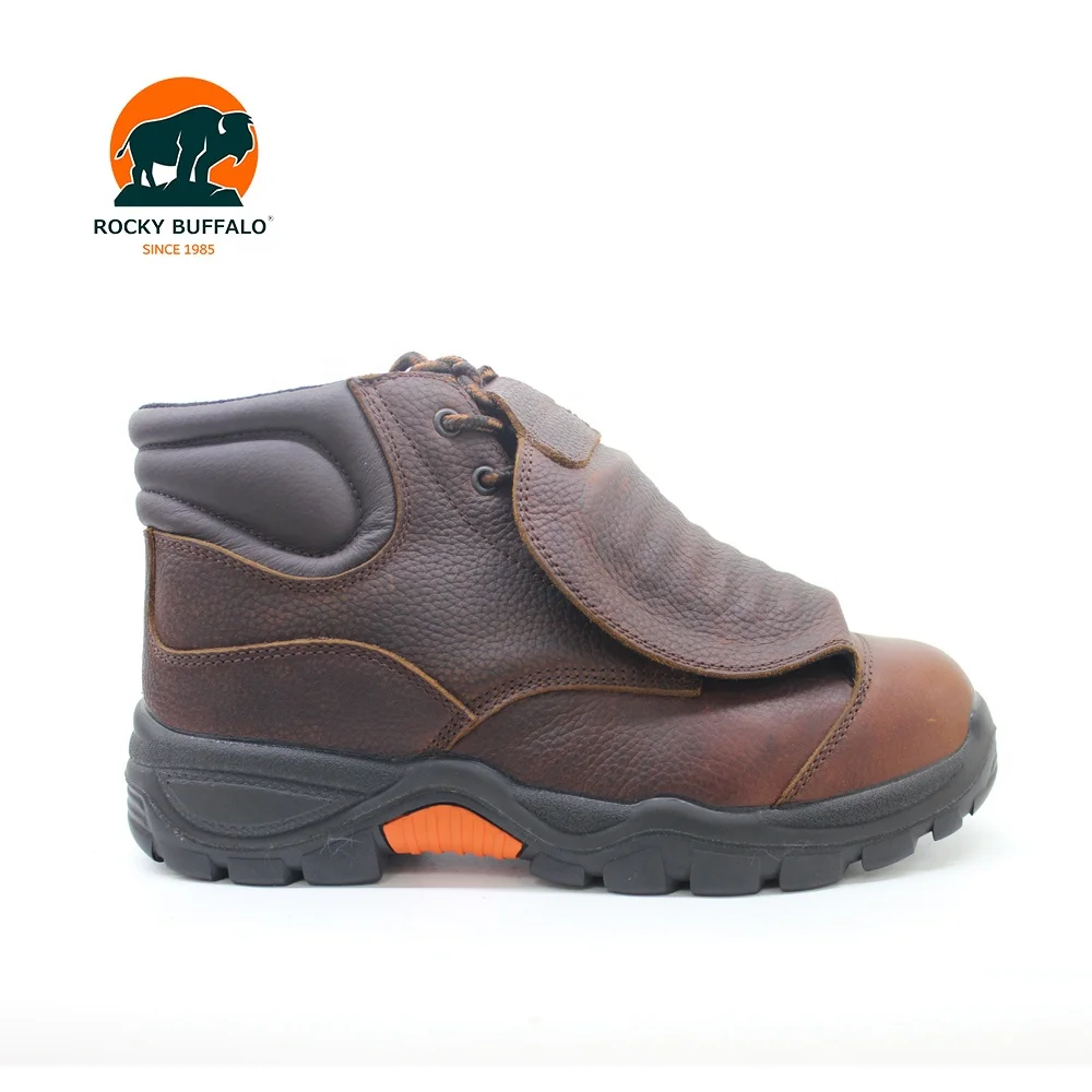 Rocky Buffalo Welding Shoes Genuine Leather Electrical Safety Shoes  For Men Steel Toe