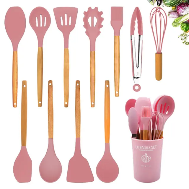  Kitchen Cooking utensil set 12 pcs Silicone Utensil