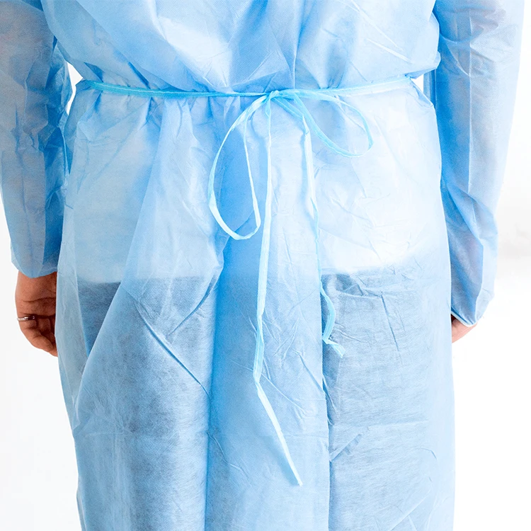 
Level 1 Pp Hospital Non-woven Medical Disposable Protective Surgical Isolation Gowns 