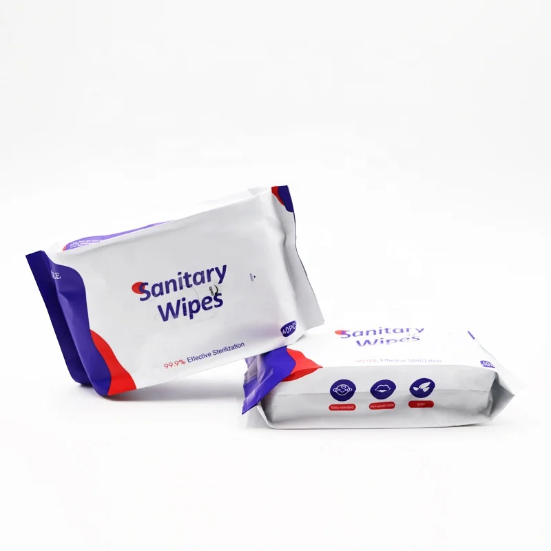 
Manufacturer OEM/ODM 40pcs Bag Sanitary Wipes Alcohol Free Disinfecting Wipes for Multi-purpose Cleaning Wipes 