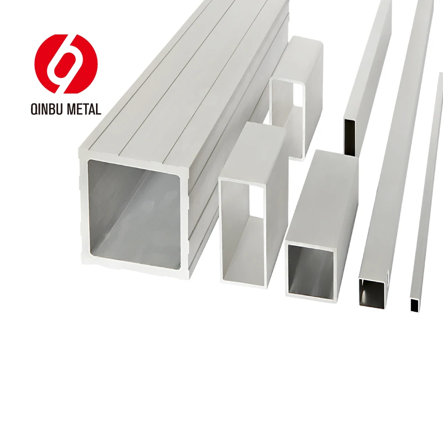 Aluminium Hollow Square oval rectangle extrusion Anodized Extruded  Aluminum Tubing Hollow tube for  Industry and construction