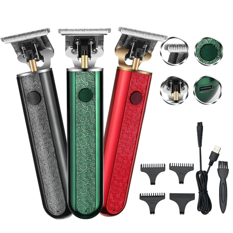 2022 New Men Use Rechargeable Beard Shaving Machine Hair Clipper Trimer Barber Salon Haircut Kit