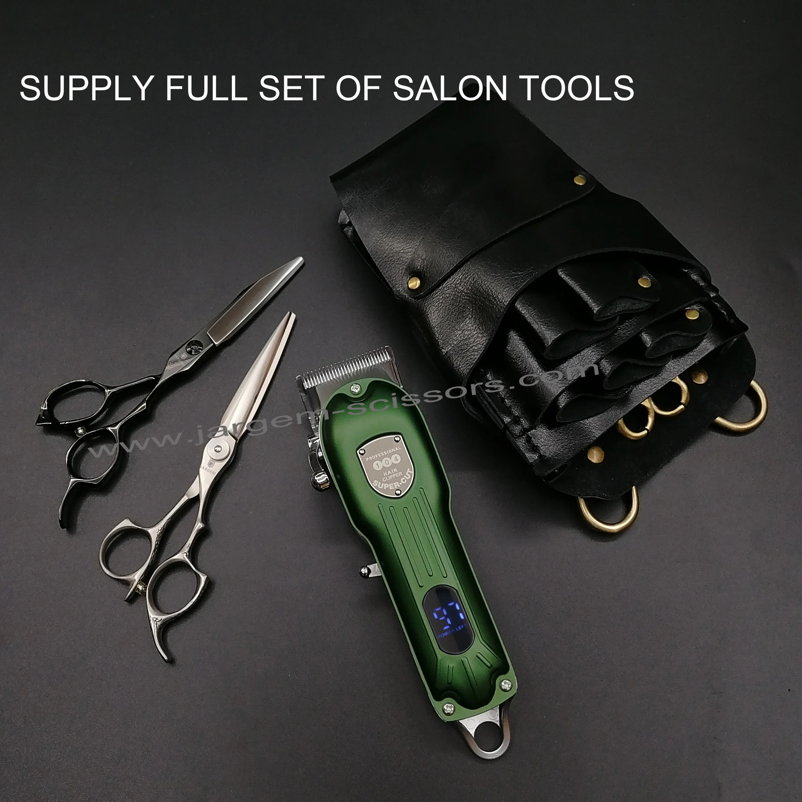 Green Hair Trimmers Men Professional Hair Clippers with LCD Display Rechargeable Clipper