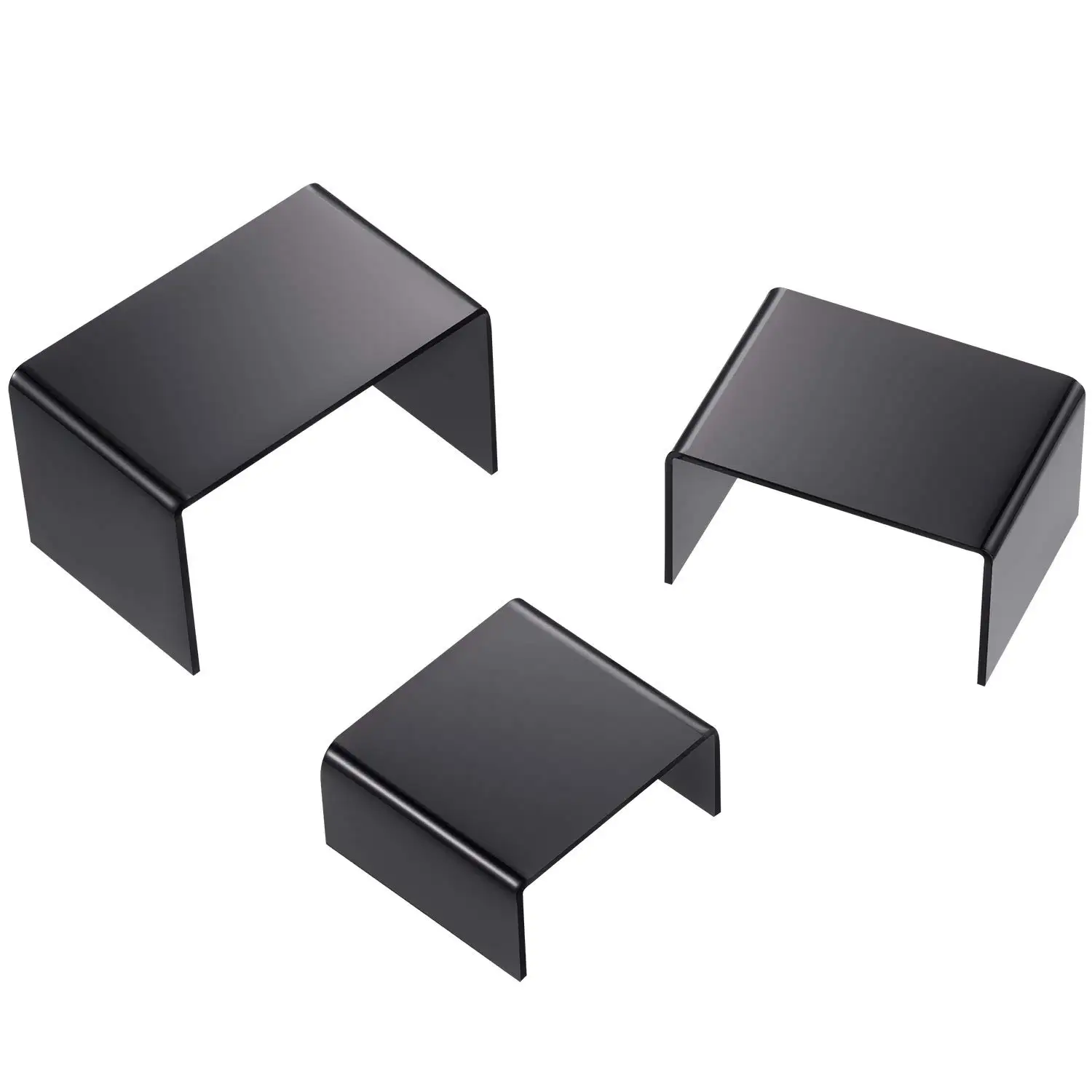 Factory Customized Hot-selling N-shaped Figure Placement Display Plastic Doll Cake Clear Acrylic Display Riser Stand