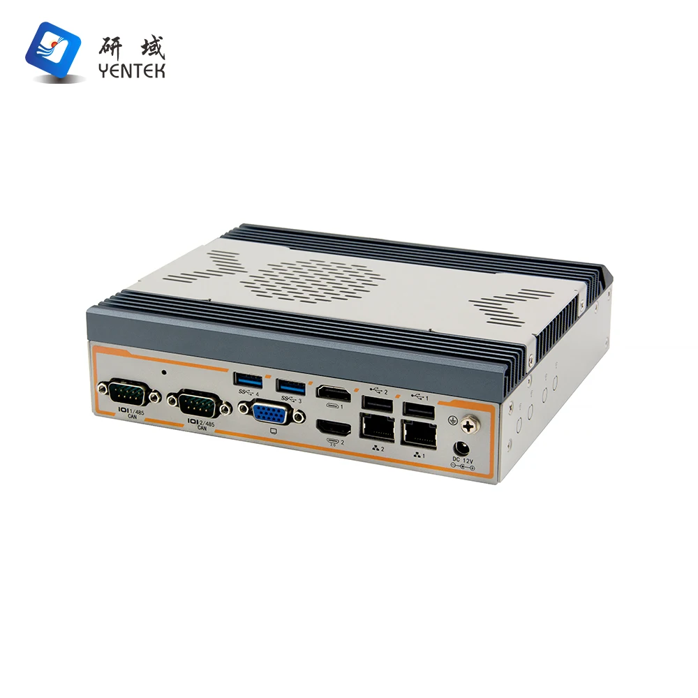 Embedded Intel i5 1235U i7 1255U Desktop Industrial PC 2 DDR4 MSATA M.2 VGA 2 HD 2 RJ45 LAN 2 RS232 COM Fanless Linux Win10