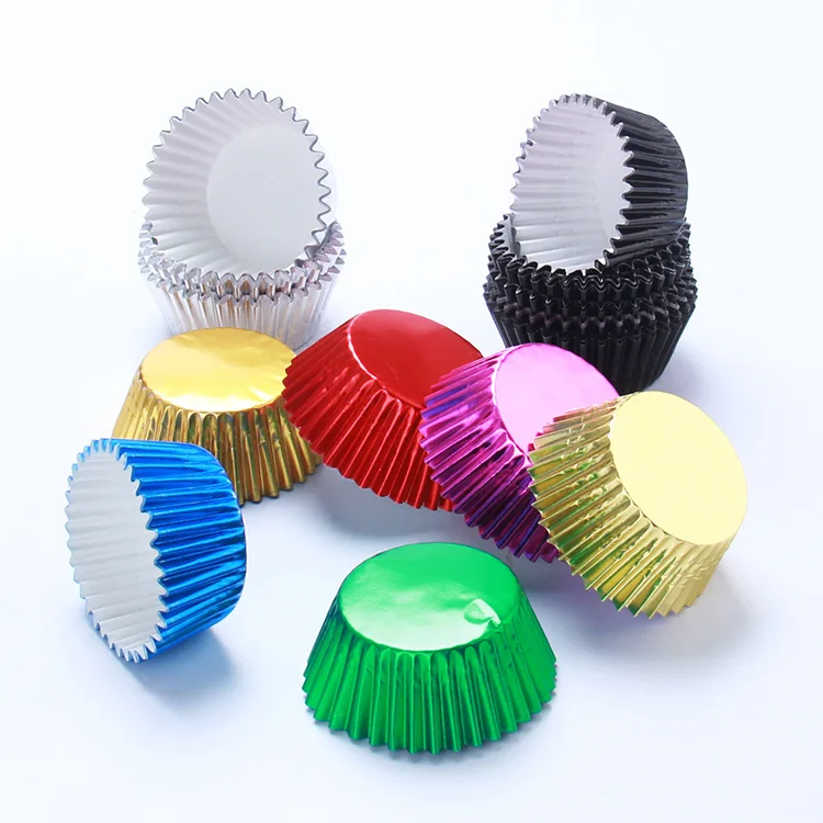 Wedding Party Christmas Bake Cup Cake Liner Greaseproof Aluminum Foil Paper Cupcake Liners