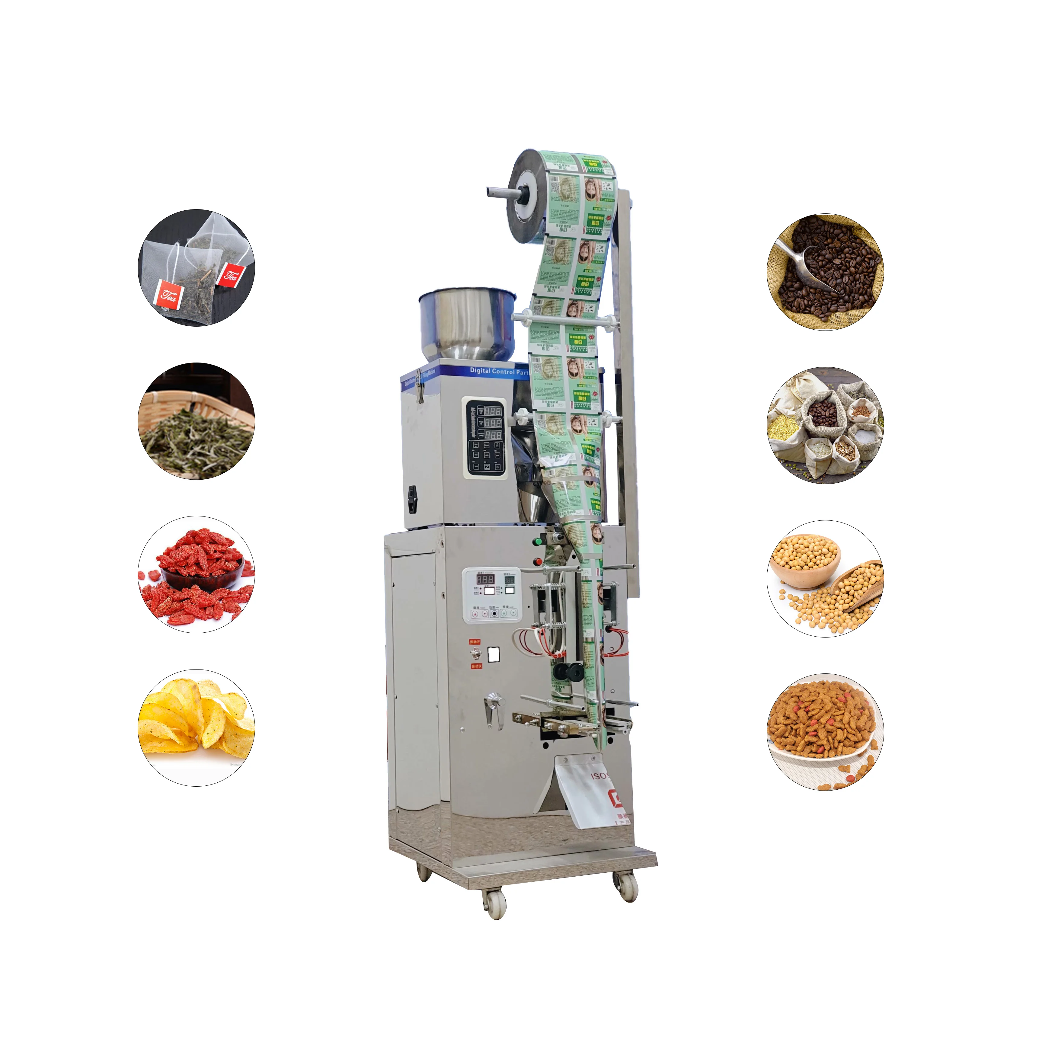 Washing powder packing automatic coffee vacuum tea circular packaging machine