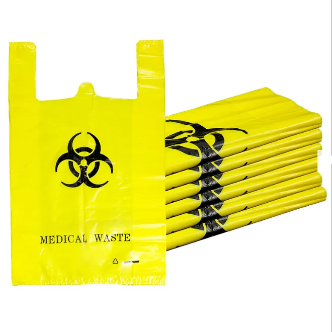 High quality PE degradable disposable waterproof recyclable various clinical bio medical garbage bags