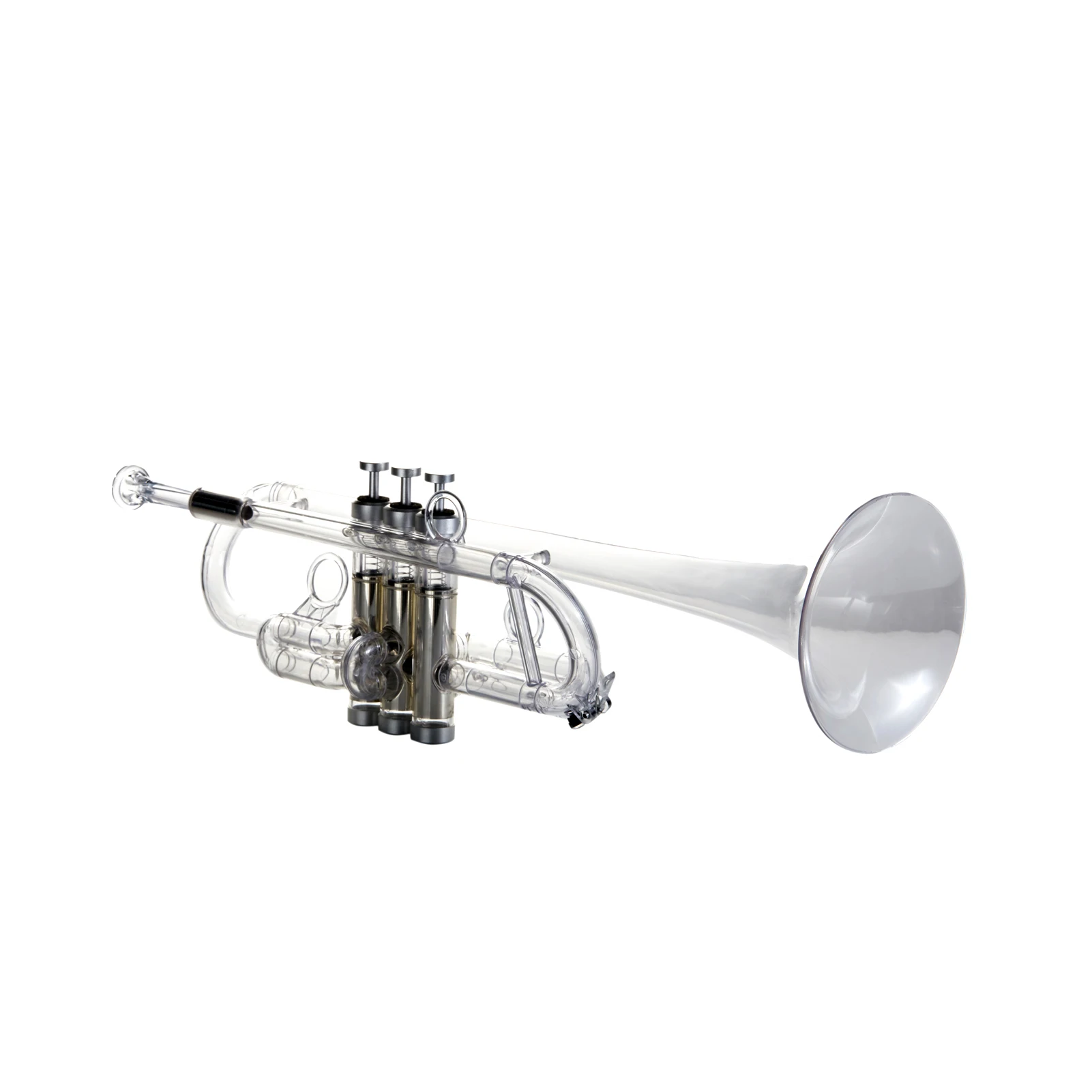 Factory Direct Sale New Plastic Trumpet Transparent C trumpet Set with 7C Mouthpiece Instruments Musical Trumpet