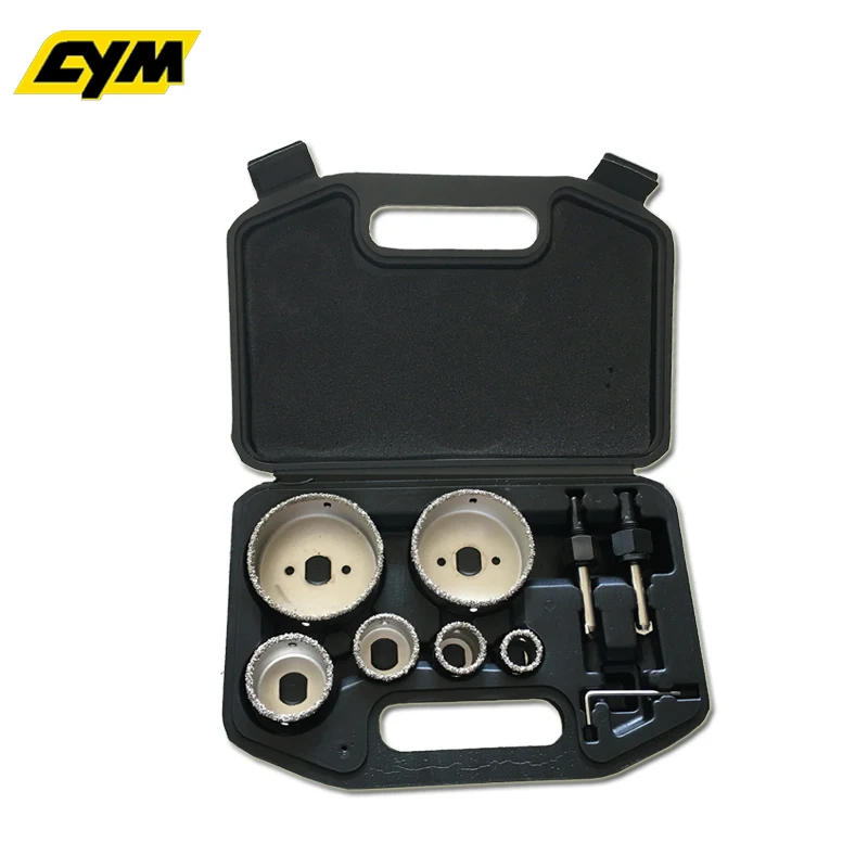 
professional wall tile floor tile punching Tungsten carbide grit coated hole saw kit 