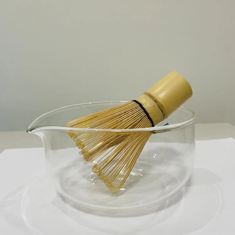 Japanese Glass Bowl 500ML borosilicate clear Transparent Matcha Power Tea Tools Matcha Bowl With Spout Matcha Whisk bowl