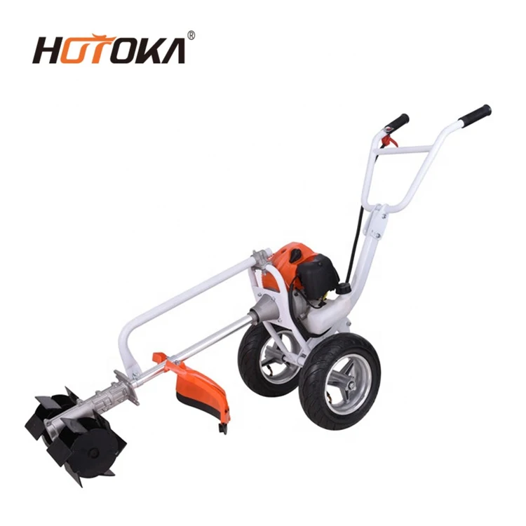 2020 hot sale hand push brush cutter gasoline cutter with wheel for grass cutting