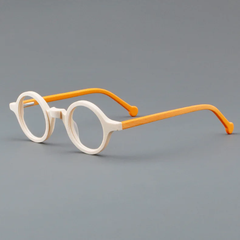 Wholesale Hot Selling Vintage Eyeglasses China Wooden Round Optical Glasses Acetate Eyewear 2024