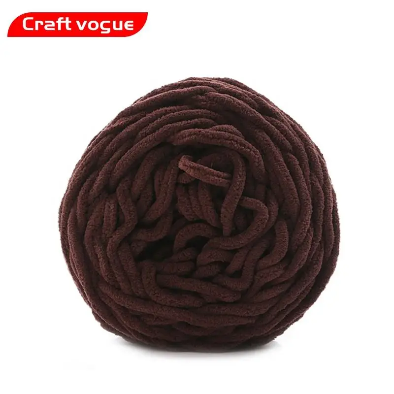 Chinese manufacturer Novelty fancy super soft Crochet Knitting chunky chenille yarn handmade blankets crafts