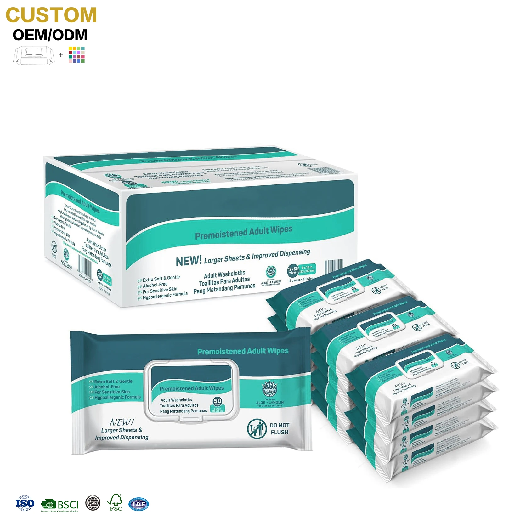 Бесплатные образцы экологически чистых салфеток для взрослых без запаха 100% биоразлагаемые и влажные салфетки из органического бамбука