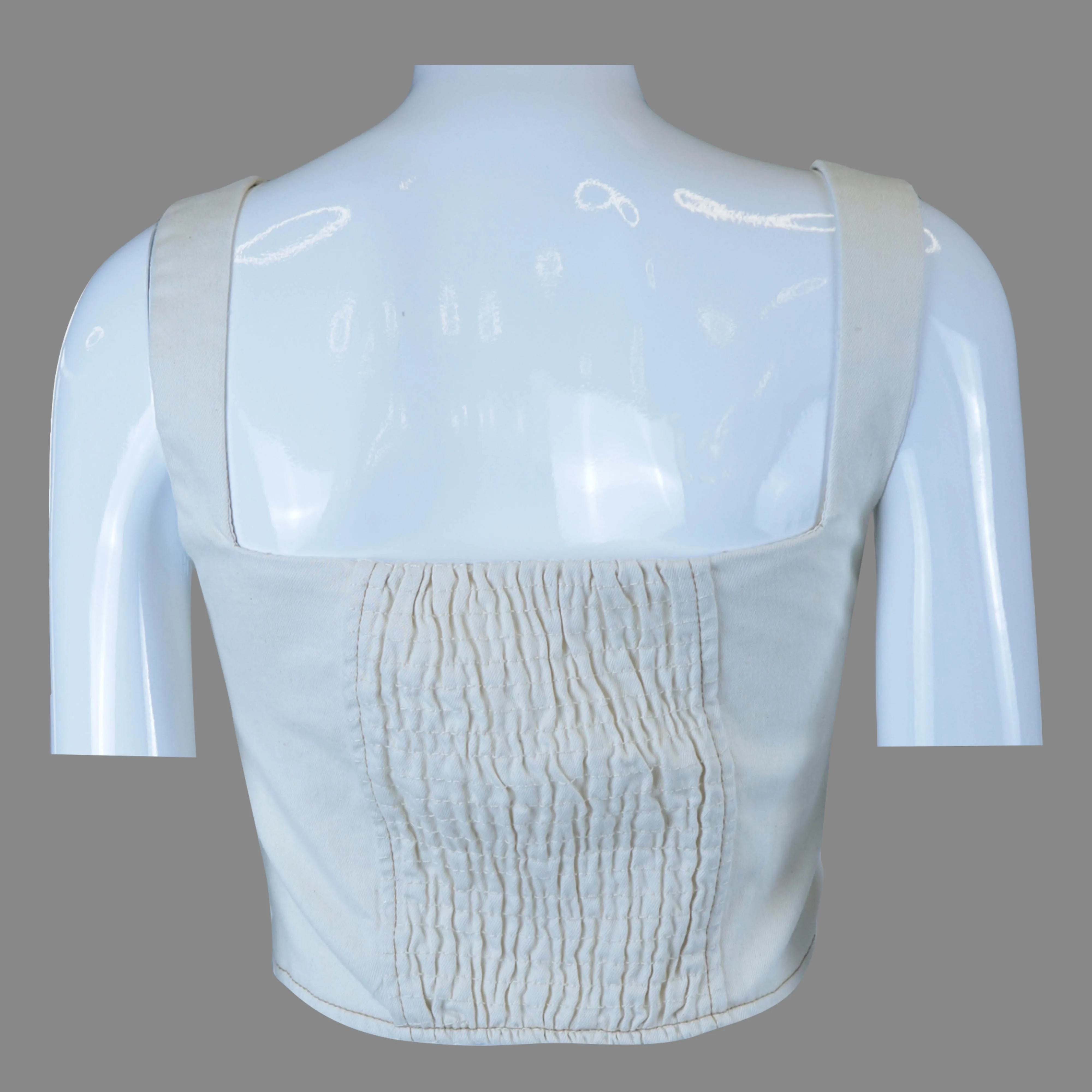 Female With Detachable Straps Para Mujer Sexy Fishbone Fashion Punk Bra Denim Bustiers Crop Tops Jean Corset Top Bra For Women