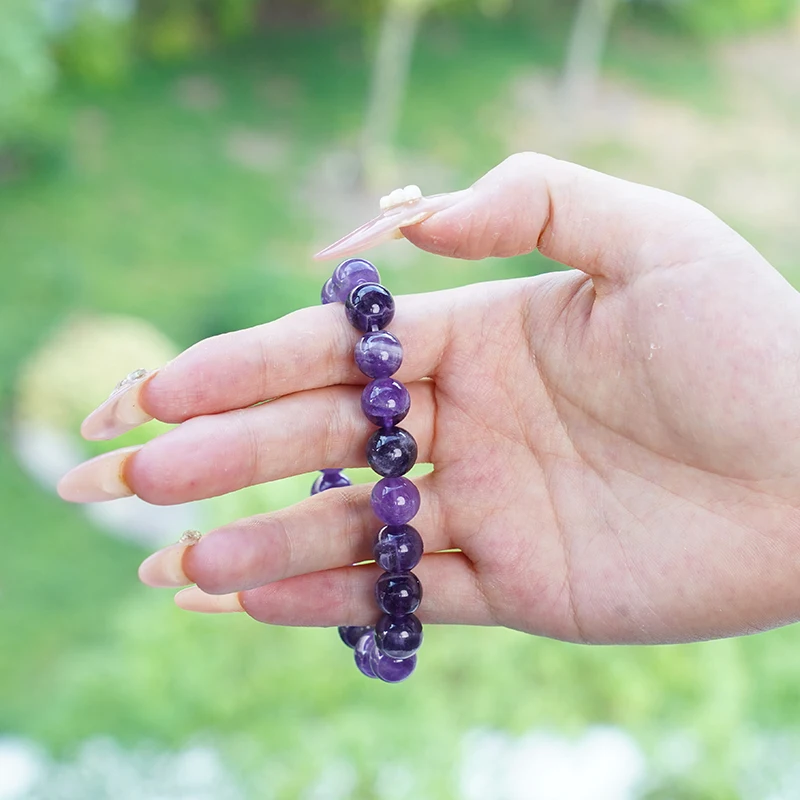 wholesale 10mm Natural stone Gemstone Quartz For Women Men Gifts Healing Spiritual crysta Bracelet