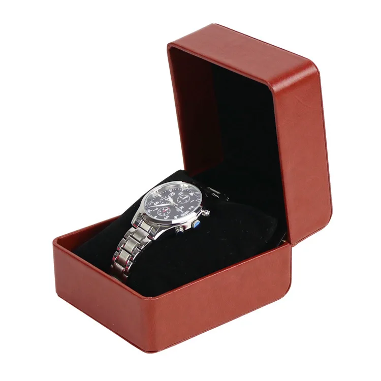 custom logo Print luxury gift flat wrist brand aluminium metal mechanical watch band wooden strap case box packaging watch boxes