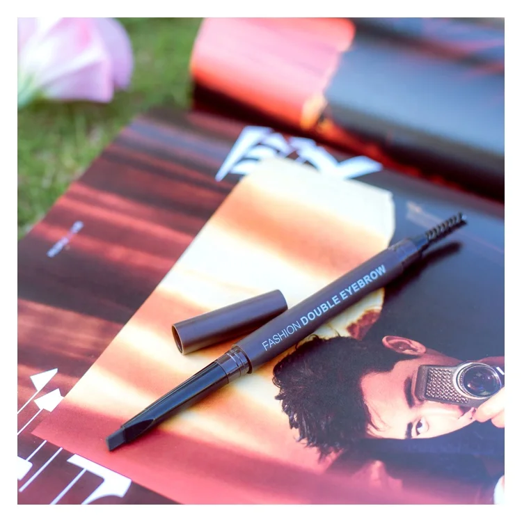 Double Eyebrow Pencil Private Label Custom Tint Pen Paint Makeup Eyebrows Waterproof Cosmetic Eye brow Line