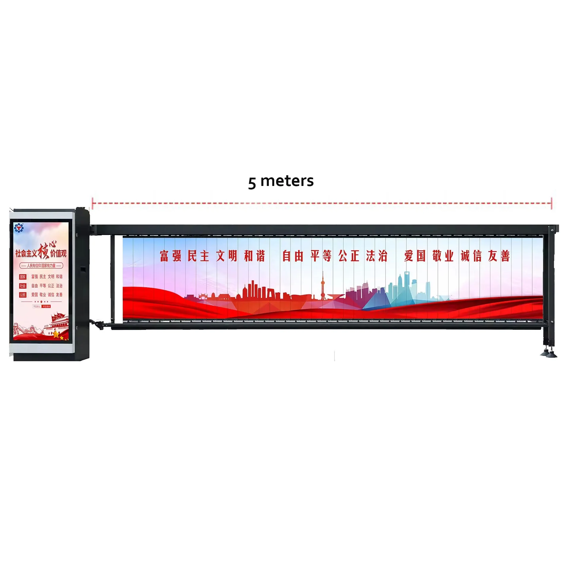 XINGGUANGYI 2024 New Arrival Carpark System Quality Motor Barrier Car Parking Lot Gate Automatic Safety Advertising Barrier Gate