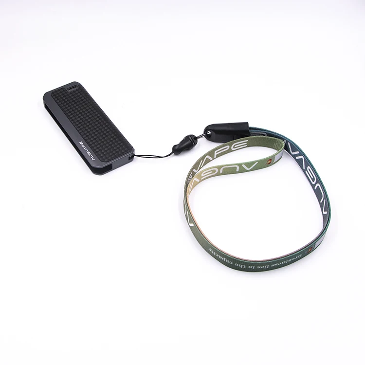 Custom Smoke Cigarette Lanyards with Rubber Silicon Ring E-Cigarette Pen Lanyard