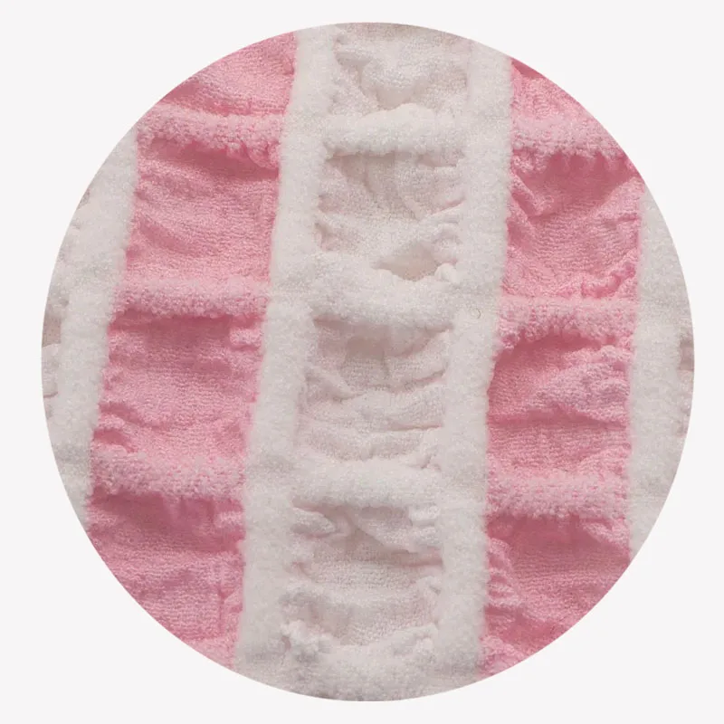New Design Fashion Cream Style Seersucker Fabric Patchwork Color Jacquard Fabric For Women Garment Dress