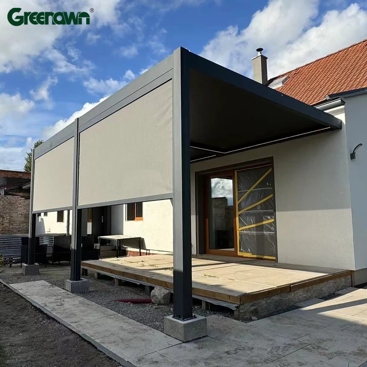 2024 Newest Design Economy Aluminum Gazebo Outdoor Garden Waterproof Bioclimatic Pergole Awning