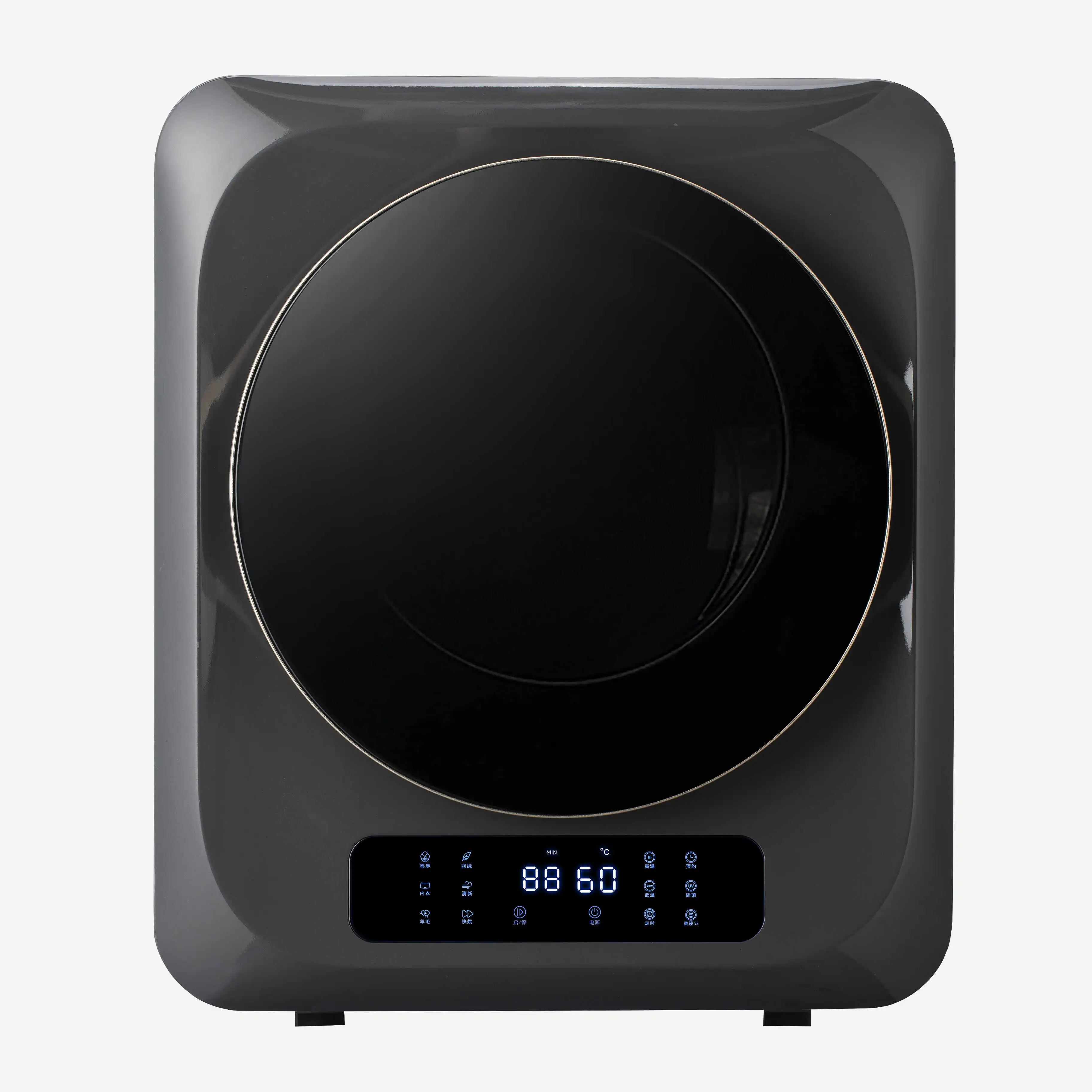 2.5KG Grey Tumble Dryer Automatic Mini Electric Dryer for Household RV Use UK Plug Manual Power Source Vented Drying Type