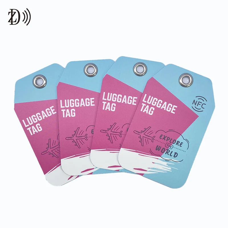 Дорожная багажная бирка NFC пластиковая печать на заказ 13 56 MHz NTAG213 аэропорта