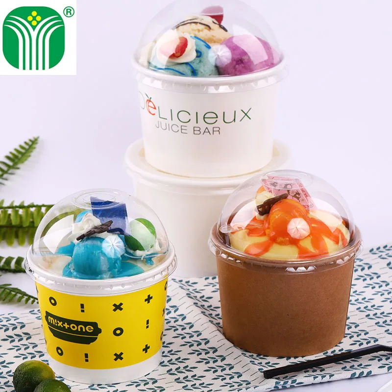 
custom disposable frozen yogurt paper cups wholesale 