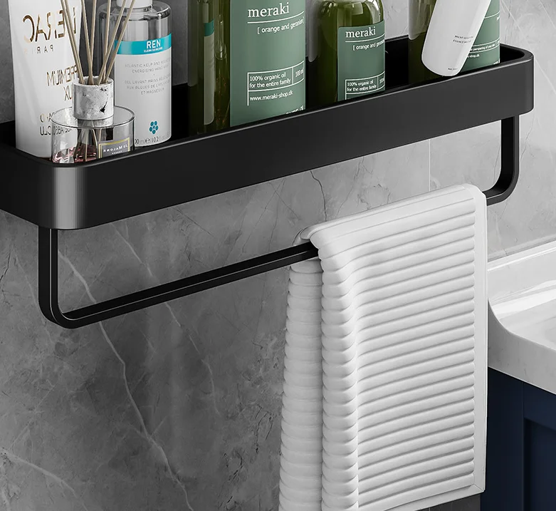 Bathroom Double Shelves Wall Mounted Self Adhesive Kitchen Corner Racks Shower Caddy Corner Storage Shelves