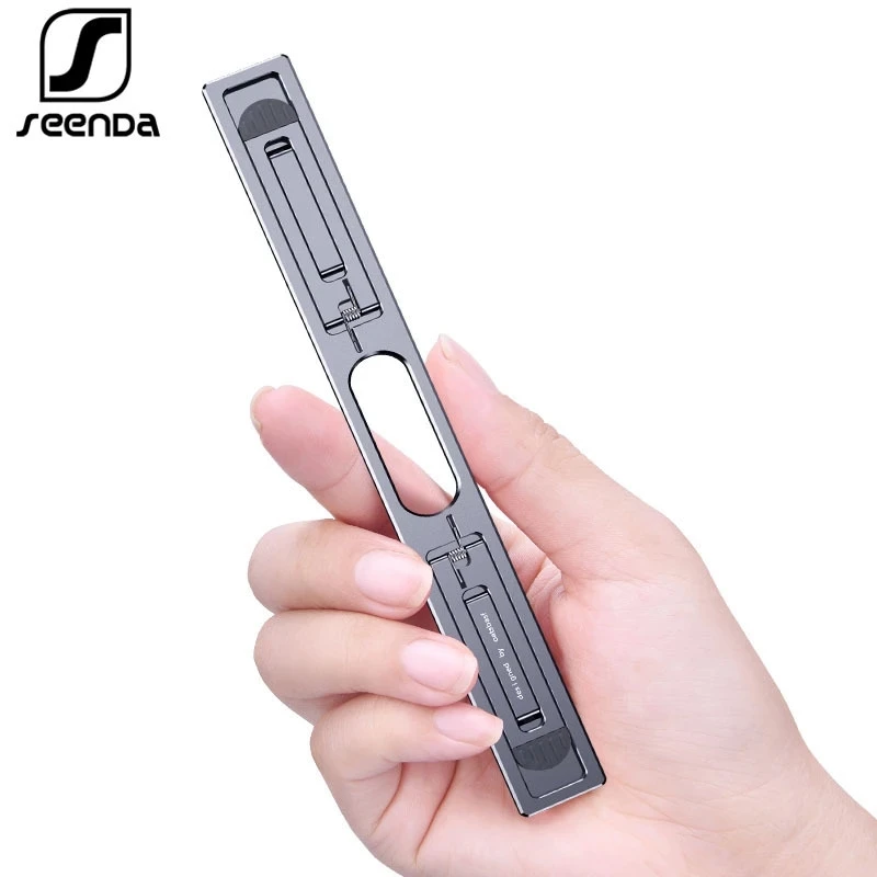 Metal Adjustable Holder Foldable Cooling Stand Heat Dissipation Vertical Aluminum Laptop Stand for Mackbook Pro Notebook