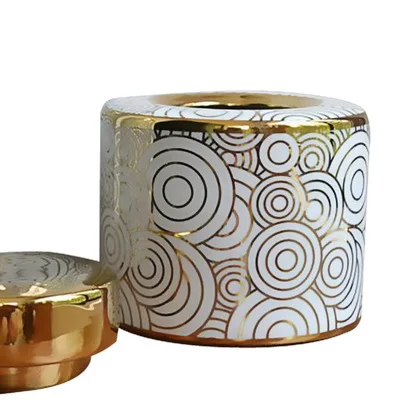 Marble Vase Sale Luxury Home Decoration Vase Ceramic Ginger Jars Home Decor Storage Jar With White And Gold Ginger Jar