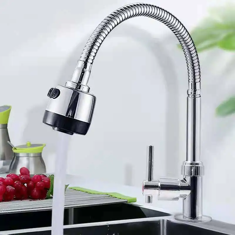 Sanitary Ware Single Cold Water Kitchen Faucet New Design Taps And Faucets Manufactures