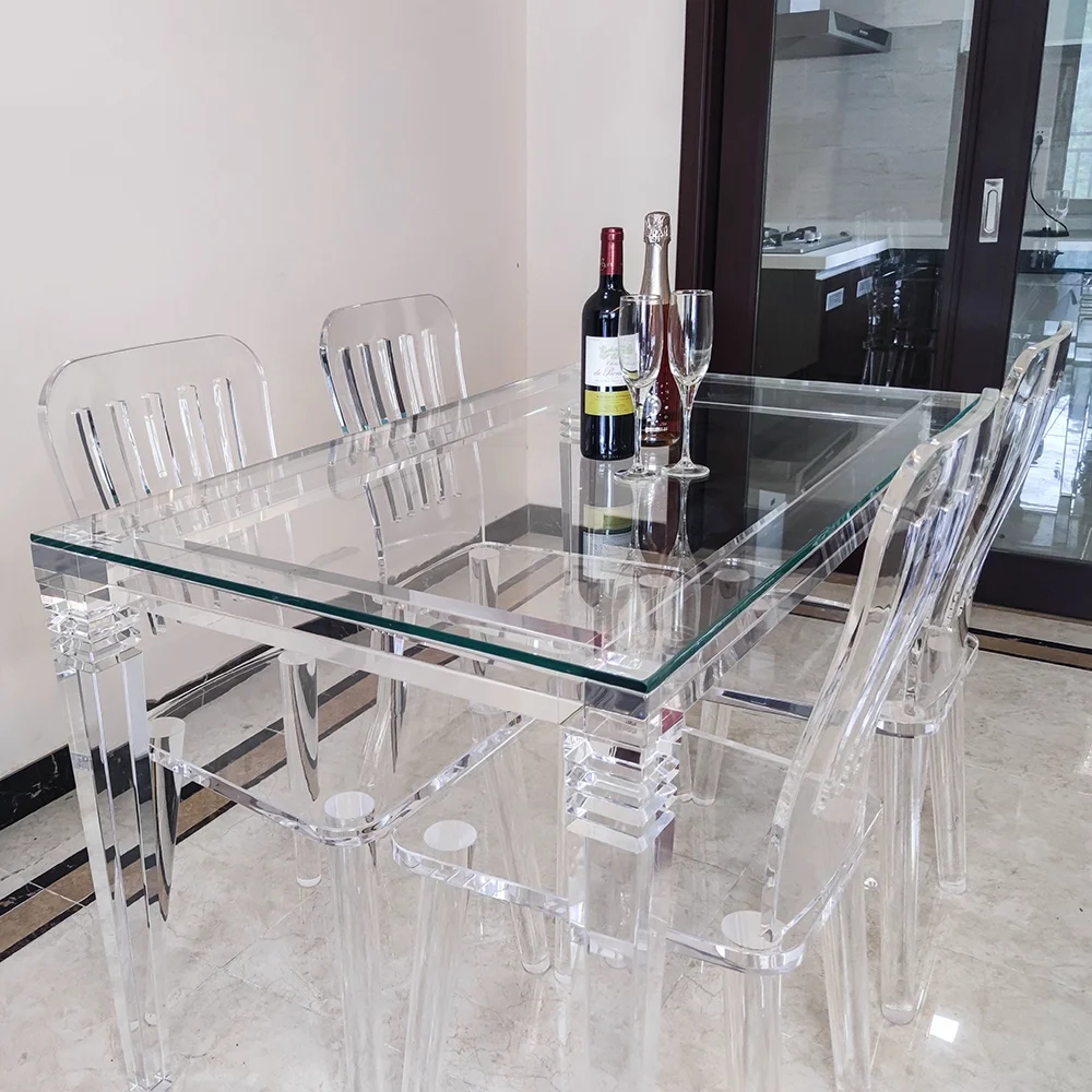 Hot Sale Round acrylic crystal dining table