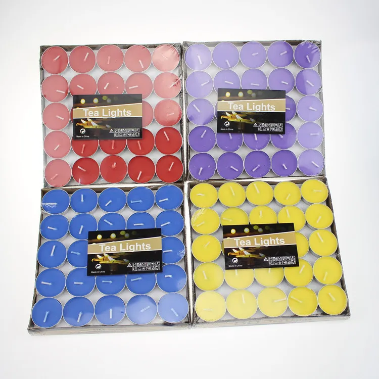 SuXiu OEM small candles Wedding tea wax hotel insulation wax proposal picture  pray lighting emergency candles