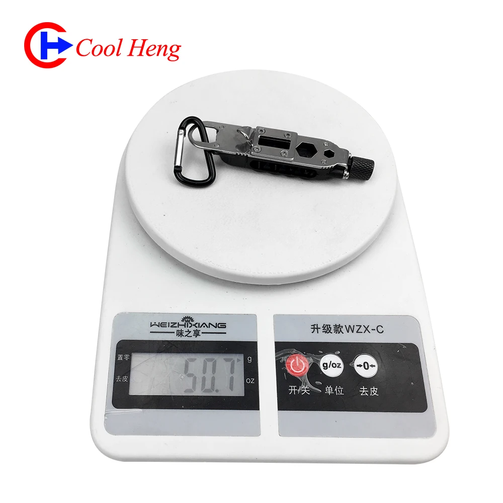 
Wholesale Portable Outdoor Multifunctional Keyring Pendant gadget EDC Tools with Light & Screwdriver 