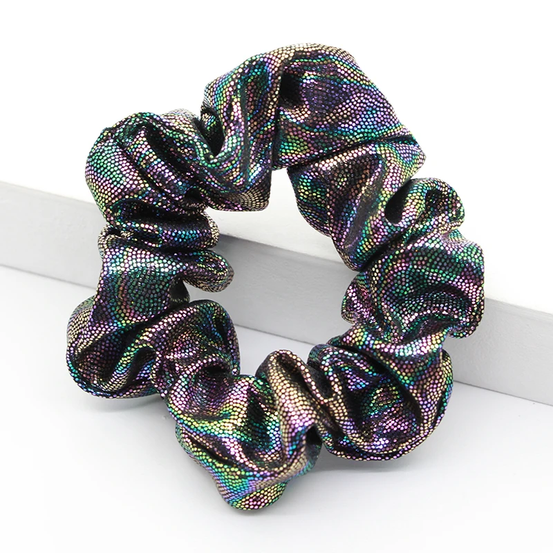 JOJO Elastic Laser Glitter Hairdband Women Ponytail Holder Cool Head Ties Strong Hair Ties Scrunchies