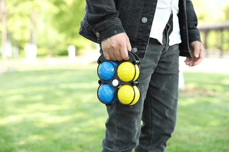 
WAFFLE GAMES Premium Water Filled Plastic Custom Color Boules De Bocce 