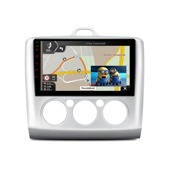 9 inch Android 11 Car Head Unit Multimedia Radio Player with Screen Mirroring Support AHD Camera PIP Mode Enabled for Ford