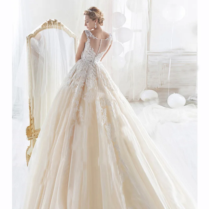 Новинка французское свадебное платье невесты с открытой спиной