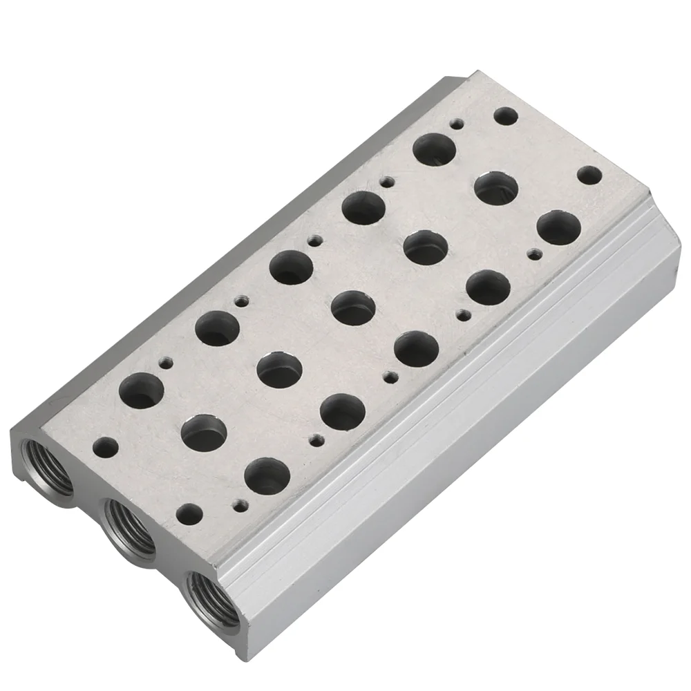 Pneumatic solenoid valve base 4V110-06 manifold 100M2F3F4F5F6F7F8F9F 10-position valve group air exhaust