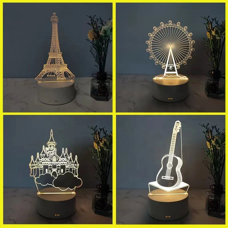 New Electronic Product Creative Gift Led Night Light Christmas Birthday Gift Strange 3d Night Light